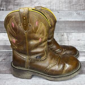 Justin Gypsy GY9526 Pink Stitch Western Cowboy Cowgirl Boots Women’s 9B Gift